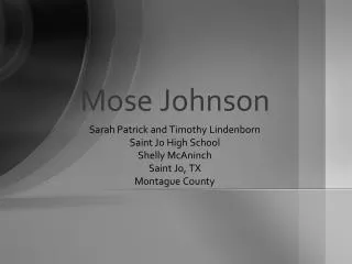 Mose Johnson