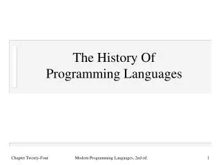 The History Of Programming Languages