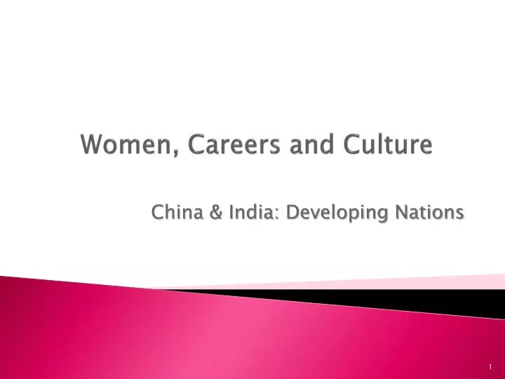 women careers and culture