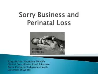 Sorry Business and Perinatal Loss