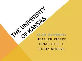 The university of Kansas