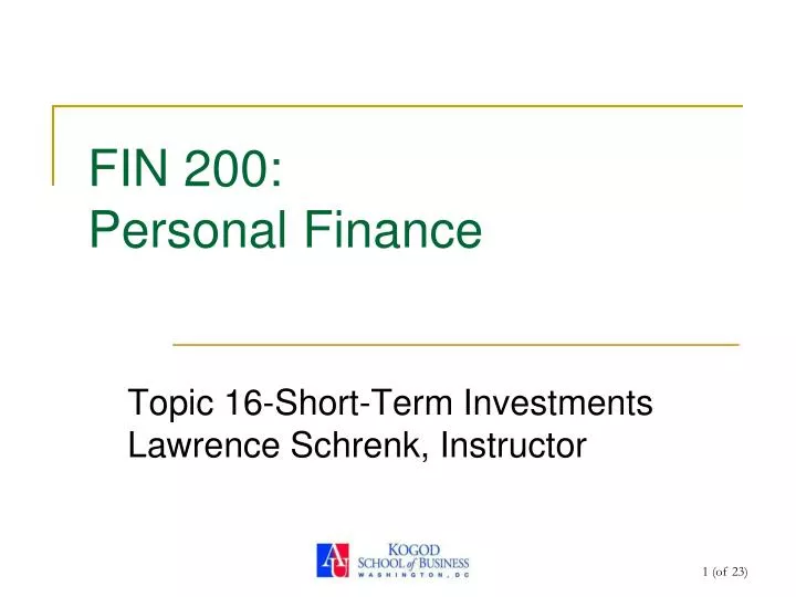 fin 200 personal finance