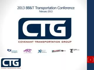 2013 BB&amp;T Transportation Conference February 2013