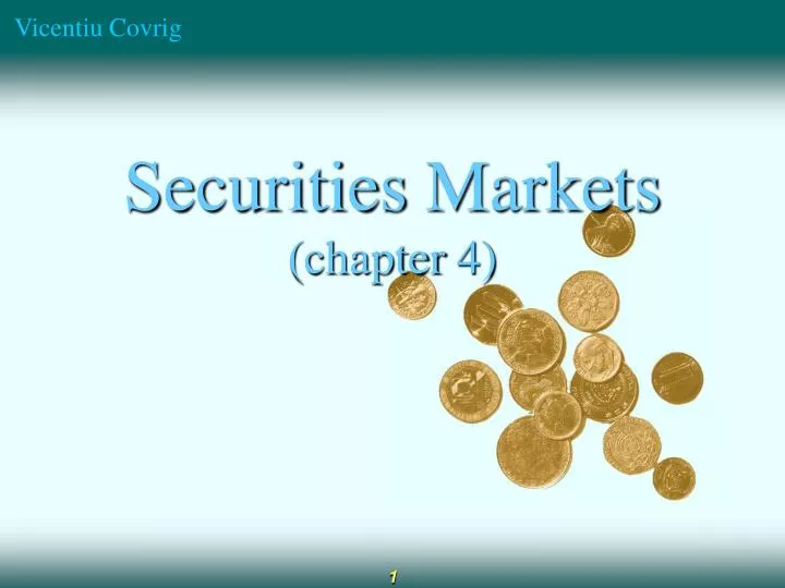 securities markets chapter 4