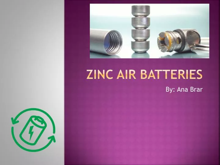 zinc air batteries