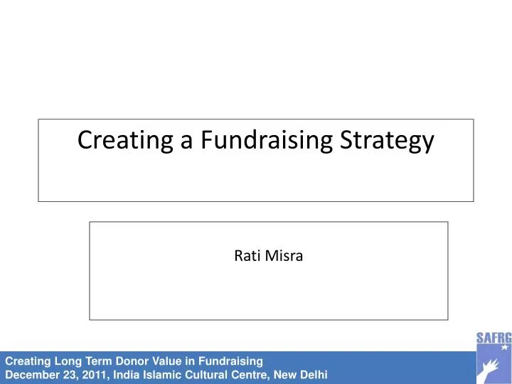 creating a fundraising strategy