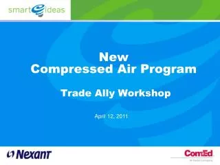 New Compressed Air Program Trade Ally Workshop