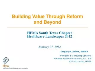 Building Value Through Reform and Beyond