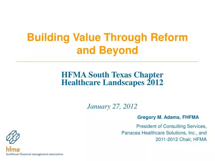 building value through reform and beyond