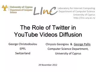 the role of twitter in youtube videos diffusion