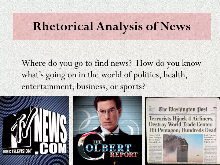 rhetorical analysis of news