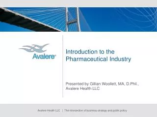 Introduction to the Pharmaceutical Industry