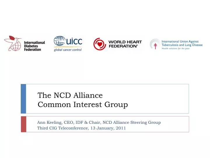 the ncd alliance common interest group