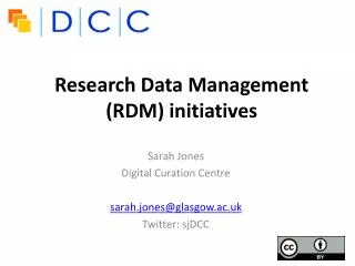 Research Data Management (RDM) initiatives