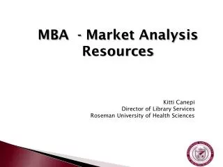 MBA - Market Analysis Resources
