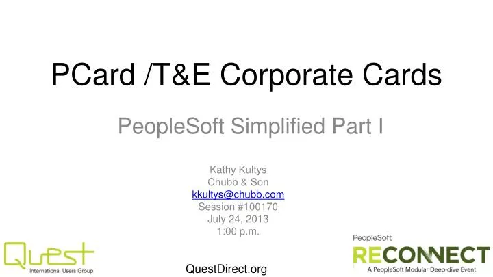 pcard t e corporate cards