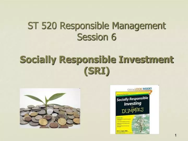 st 520 responsible management session 6 socially responsible investment sri