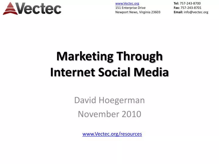 marketing through internet social media