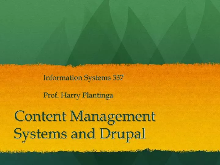 content management systems and drupal