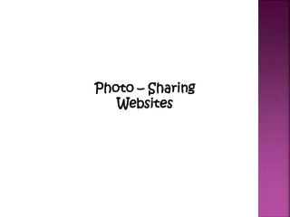 Photo – Sharing Websites
