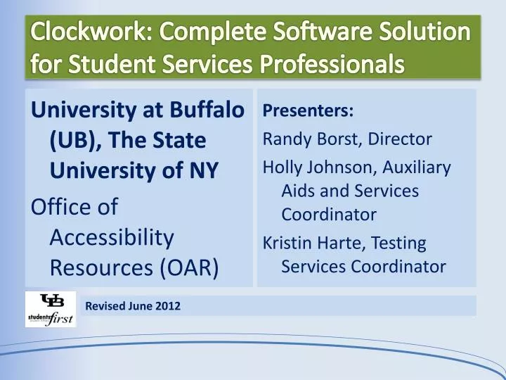 clockwork complete software solution for student services professionals