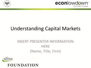 Understanding Capital Markets