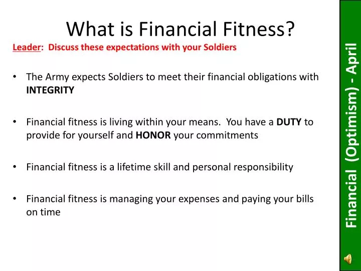 what is financial fitness
