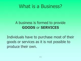 What is a Business?