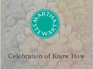 Celebration of Know How