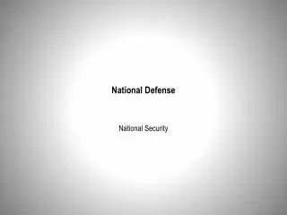 National Defense