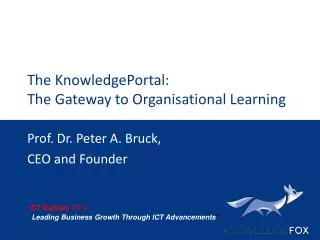 The KnowledgePortal: The Gateway to Organisational Learning