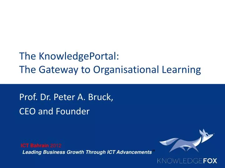 the knowledgeportal the gateway to organisational learning