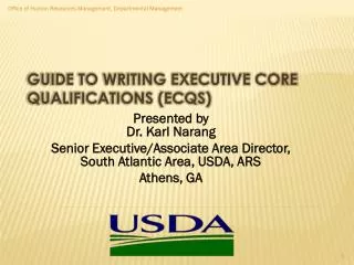 Guide to Writing Executive Core Qualifications (ECQs)