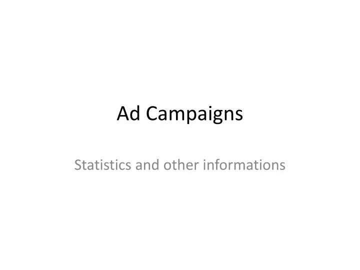 ad campaigns