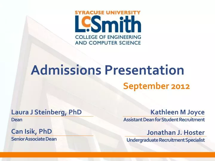 admissions presentation