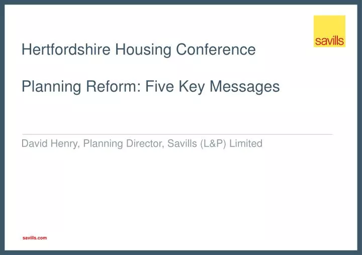 hertfordshire housing conference planning reform five key messages