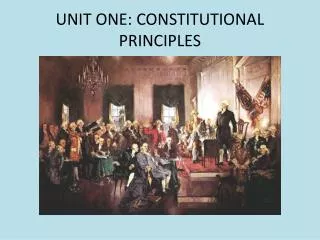 UNIT ONE: CONSTITUTIONAL PRINCIPLES