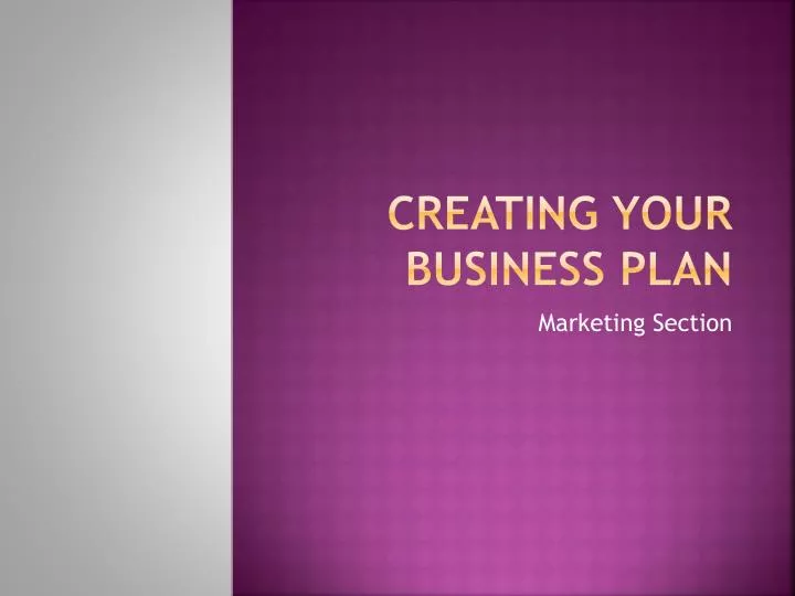 creating your business plan