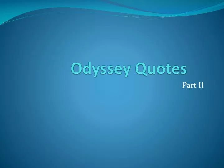 odyssey quotes