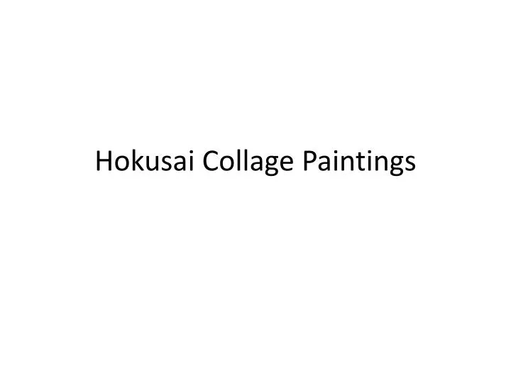 hokusai collage paintings