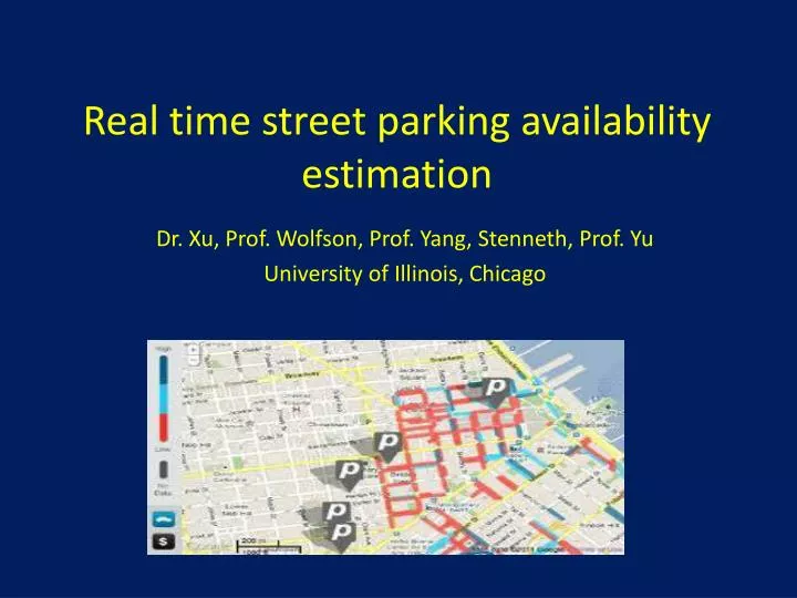 real time street parking availability estimation