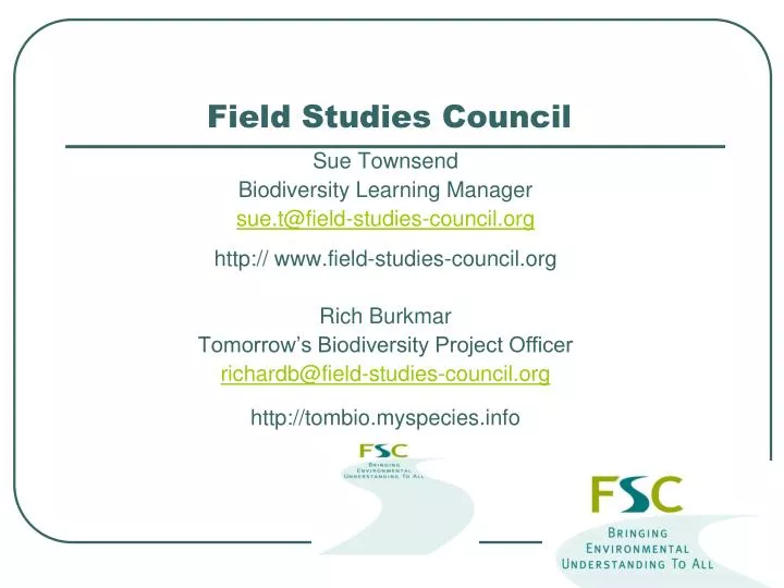 field studies council