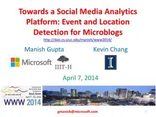 Towards a Social Media Analytics Platform: Event and Location Detection for Microblogs