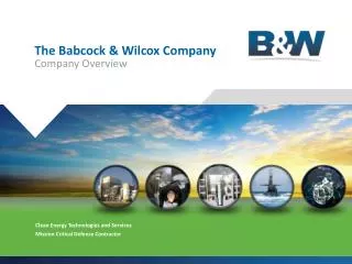 The Babcock &amp; Wilcox Company Company Overview