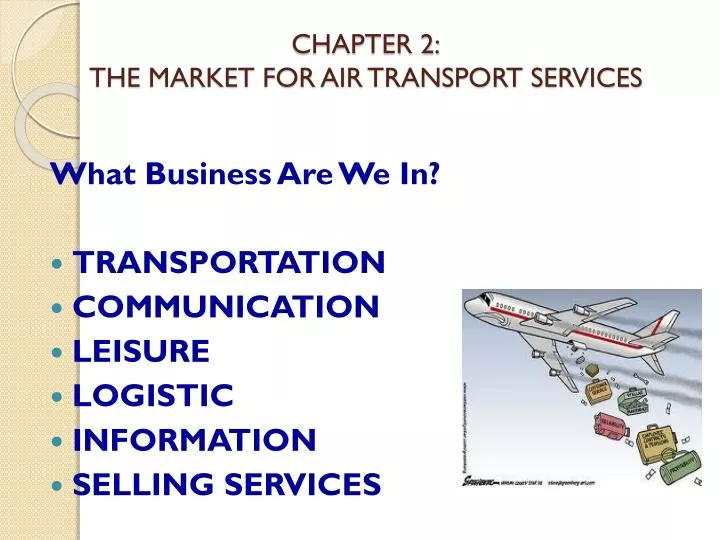 chapter 2 the market for air transport services