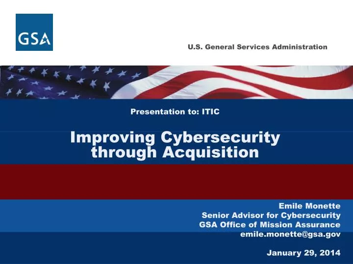 presentation to itic improving cybersecurity through acquisition