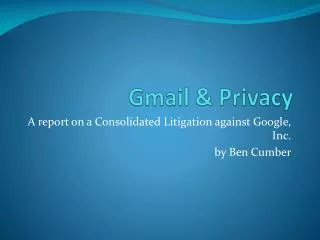 Gmail &amp; Privacy