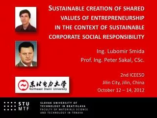 Sustainable creation of shared values of entrepreneurship in the context of sustainable corporate social responsib