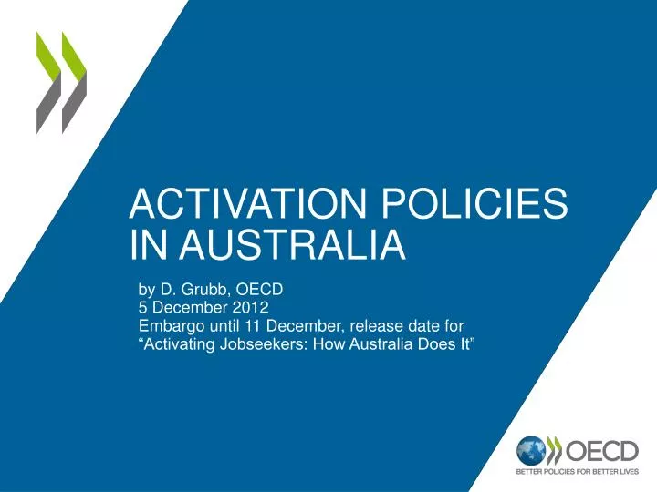 activation policies in australia