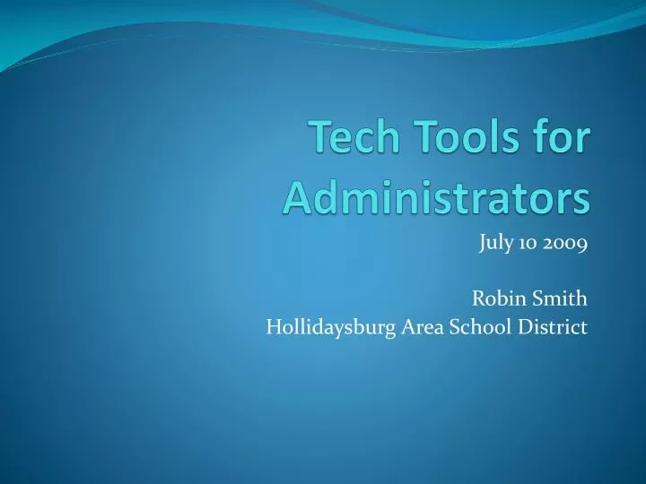 tech tools for administrators